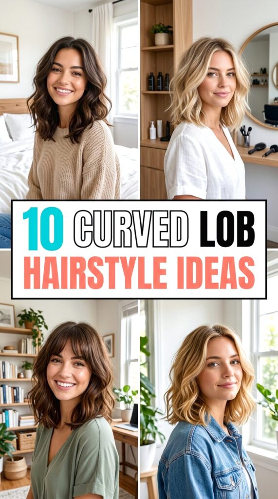 Curved Lob Hairstyle Ideas
