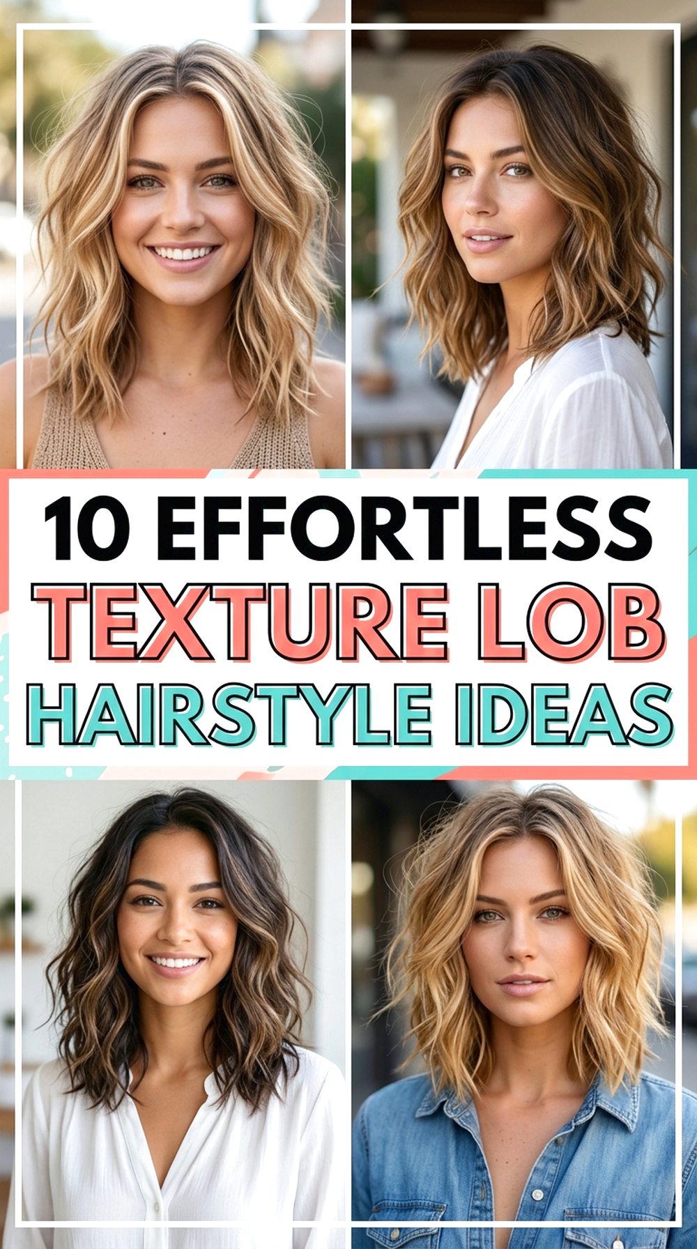 Effortless Texture Lob Hairstyle Ideas
