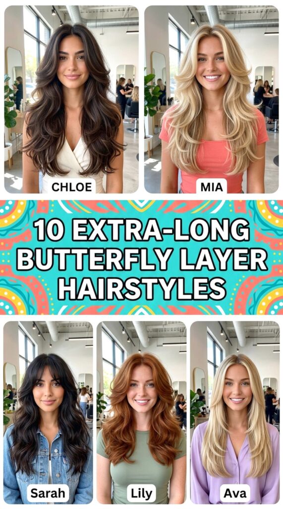 Extra-Long Butterfly Layer Hairstyles