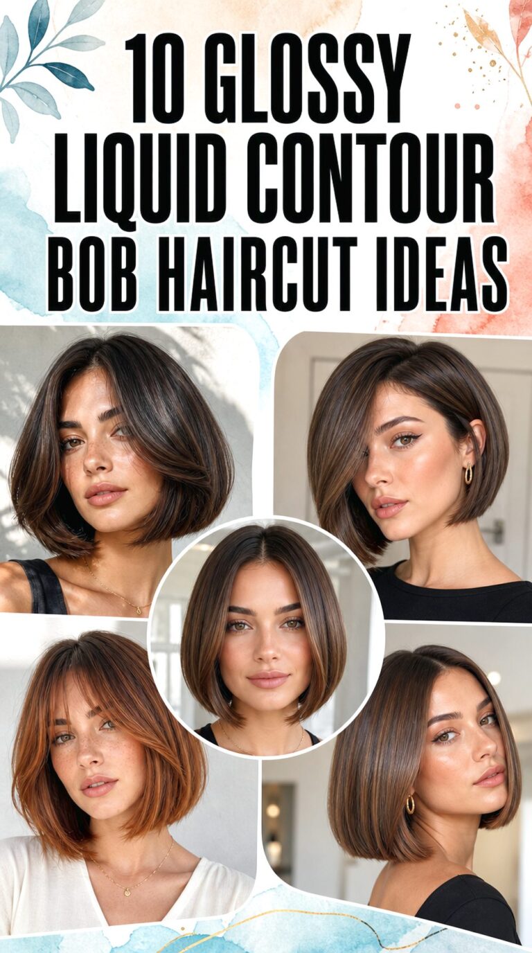 Glossy Liquid Contour Bob Haircut Ideas