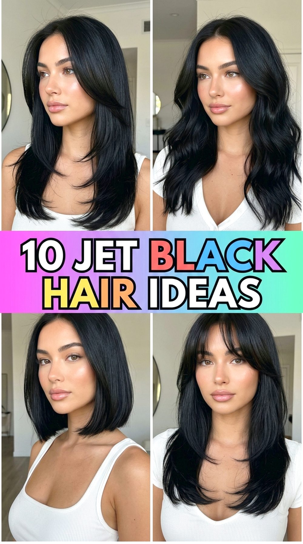 Jet Black Hair Ideas