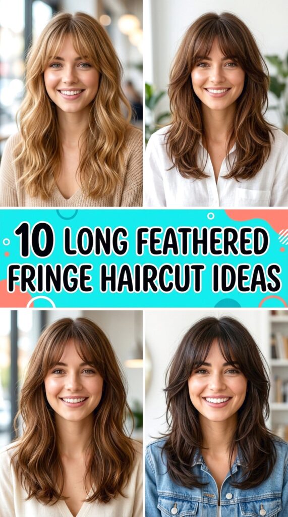 Long Feathered Fringe Haircut Ideas