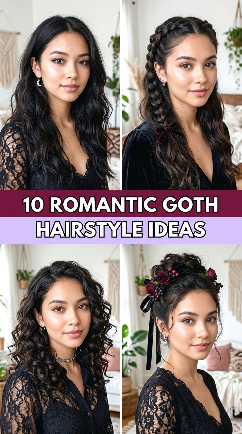 Romantic Goth Hairstyle Ideas