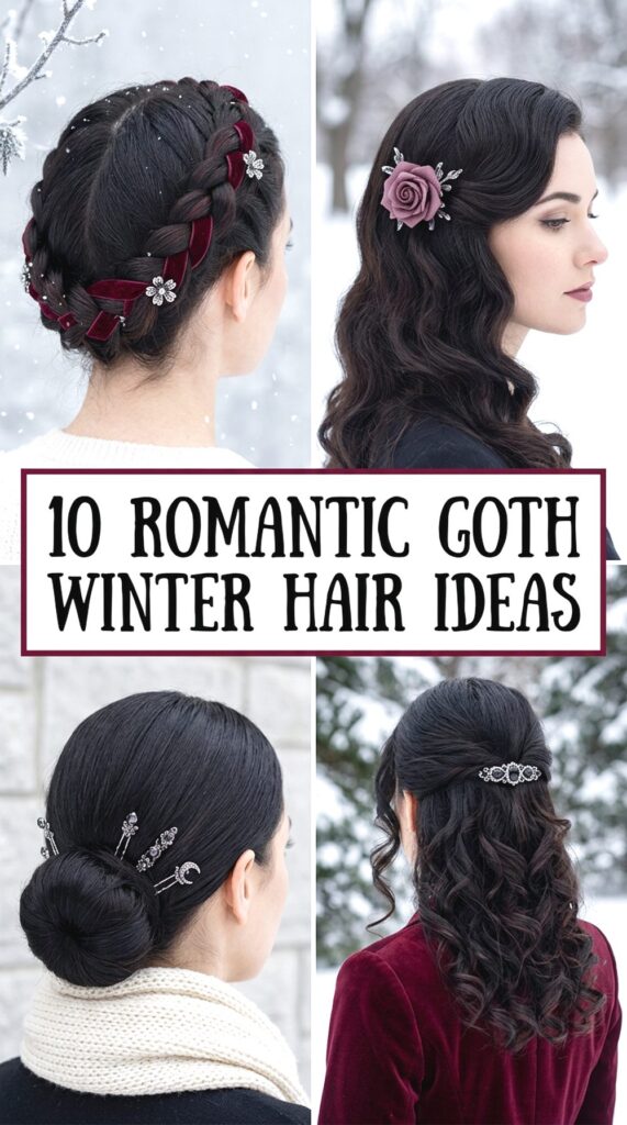 Romantic Goth Winter Hair Ideas