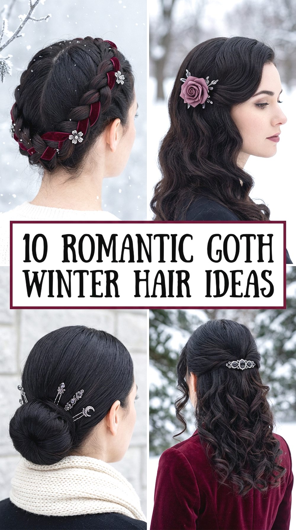 Romantic Goth Winter Hair Ideas