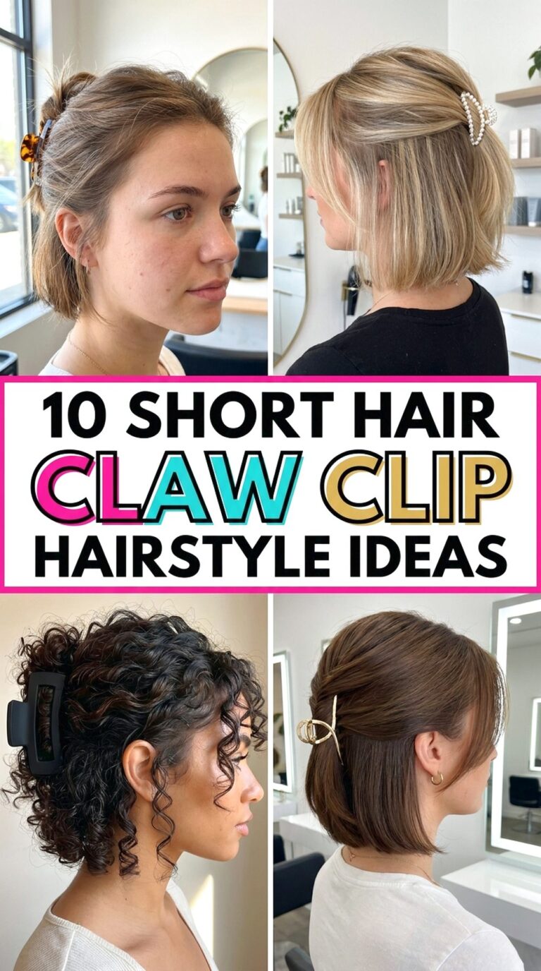 Short Hair Claw Clip Hairstyle Ideas