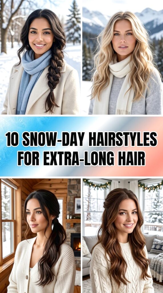 Snow-Day Hairstyles For Extra-Long Hair