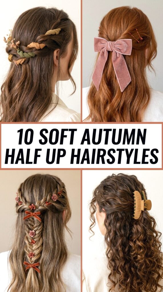 Soft Autumn Half Up Hairstyles