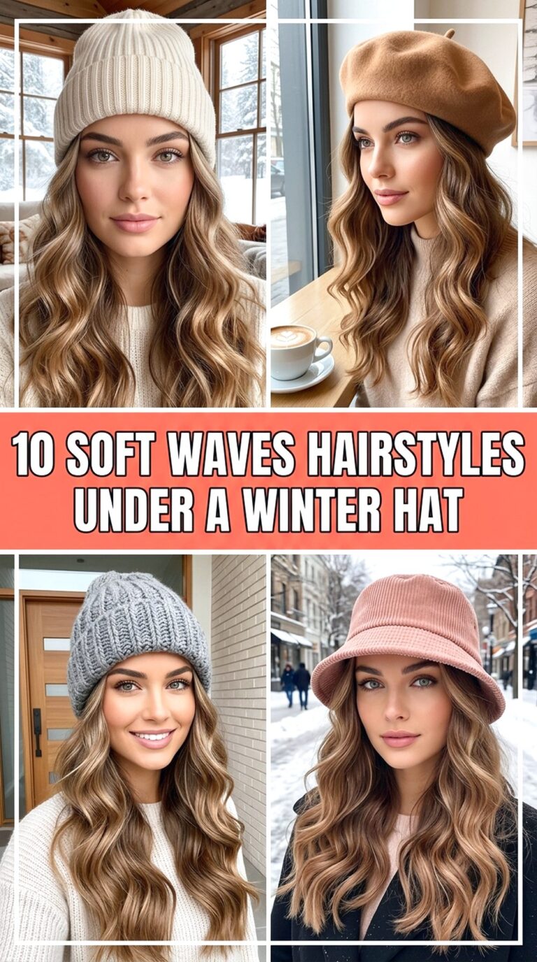 Soft Waves Hairstyles Under A Winter Hat