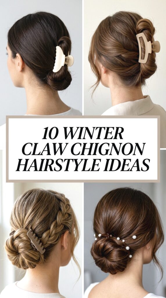 Winter Claw Chignon Hairstyle Ideas