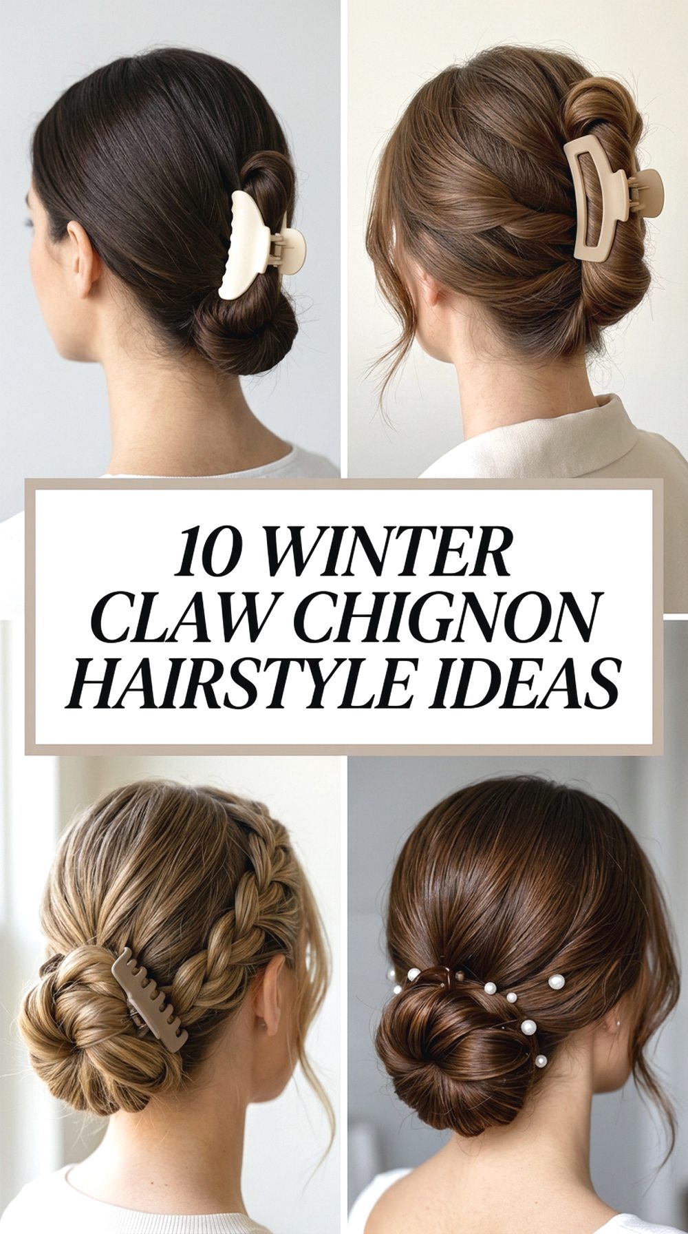 Winter Claw Chignon Hairstyle Ideas