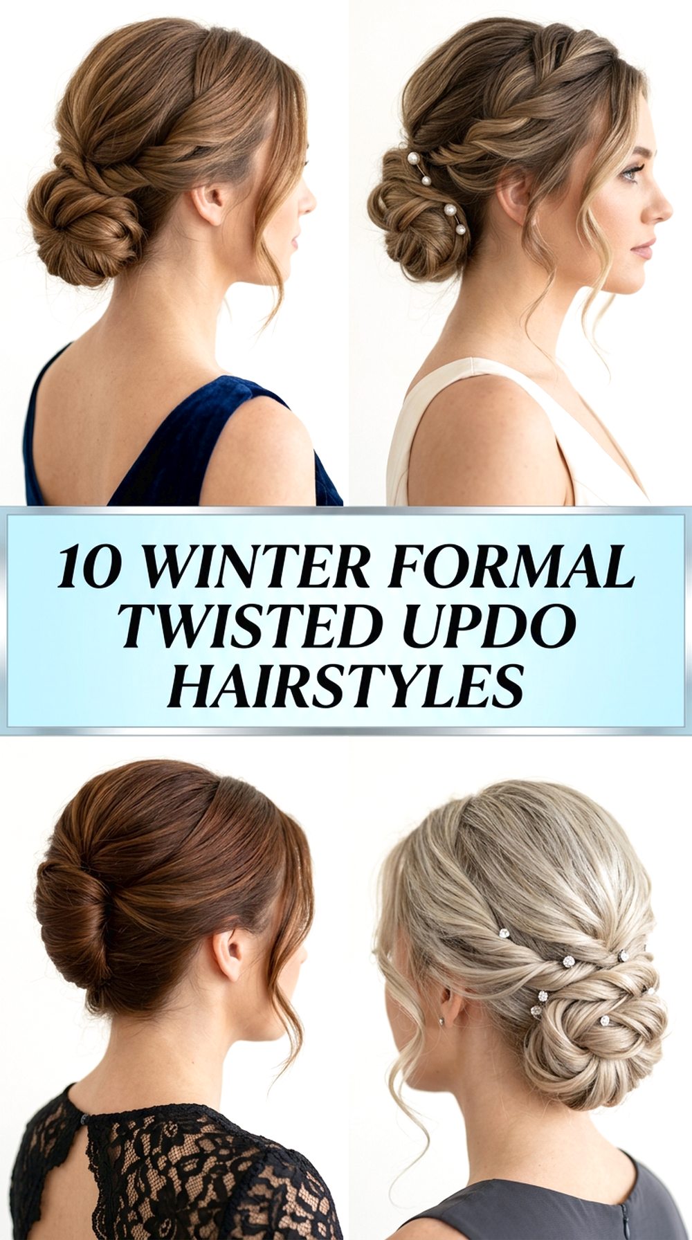 Winter Formal Twisted Updo Hairstyles