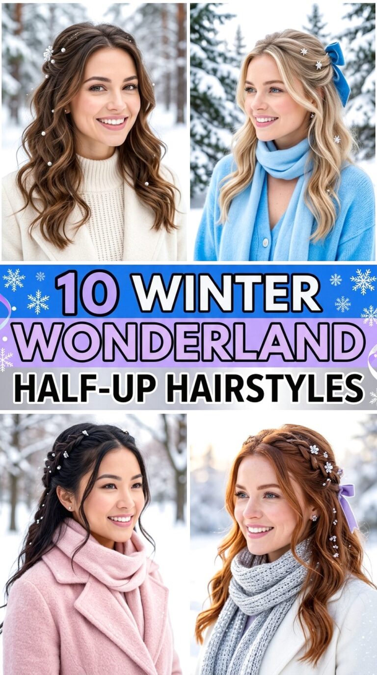 Winter Wonderland Half-Up Hairstyles