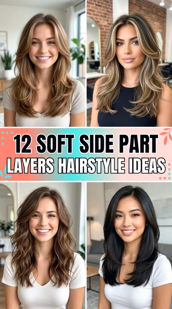 Soft Side Part Layers Hairstyle Ideas