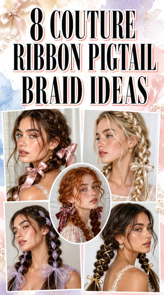 Couture Ribbon Pigtail Braid Ideas