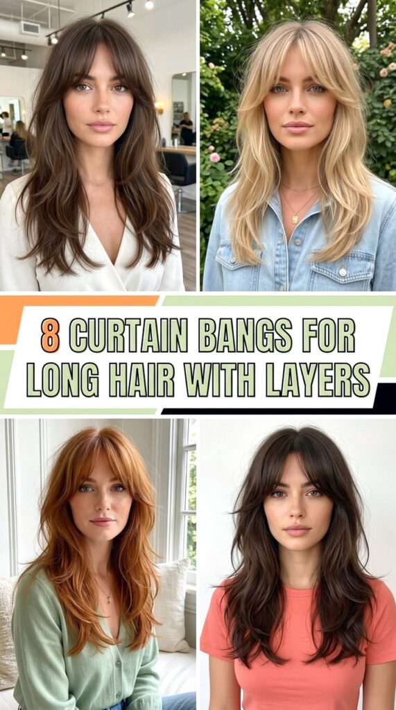 Curtain Bangs For Long Hair With Layers