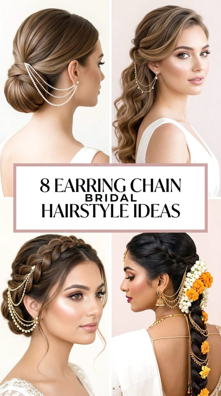 Earring Chain Bridal Hairstirstyle Ideas