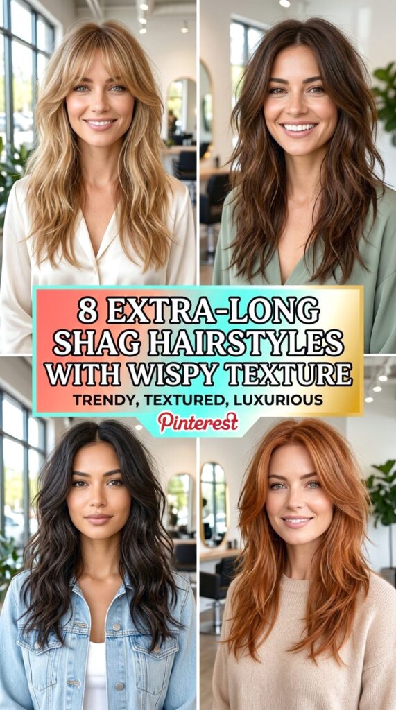 Extra-Long Shag Hairstyles With Wispy Texture