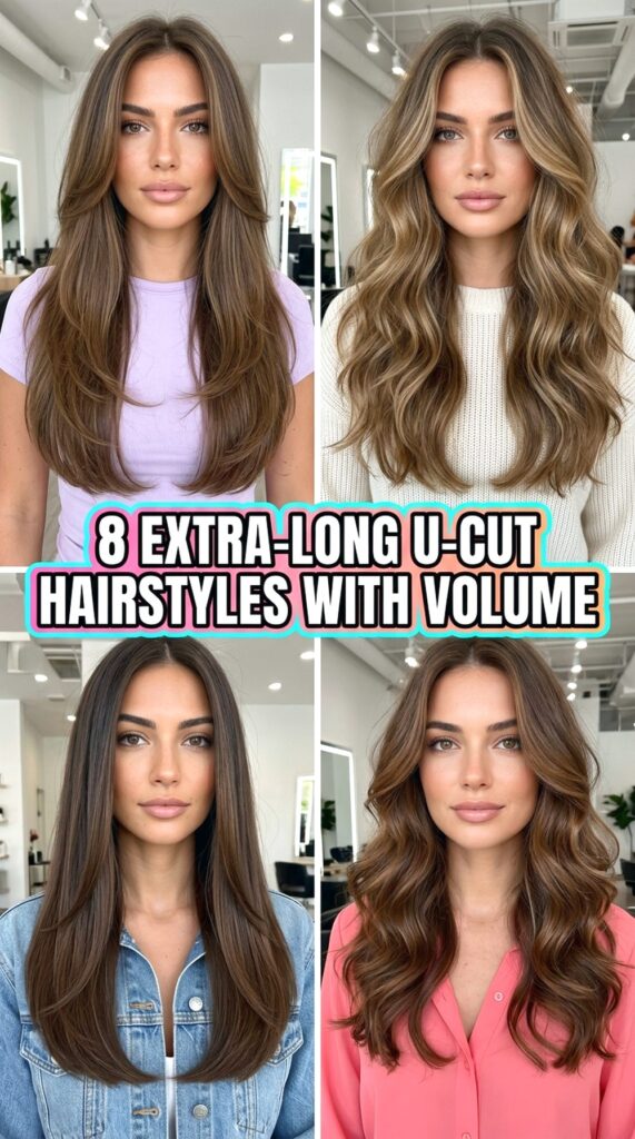 Extra-Long U-Cut Hairstyles With Volume