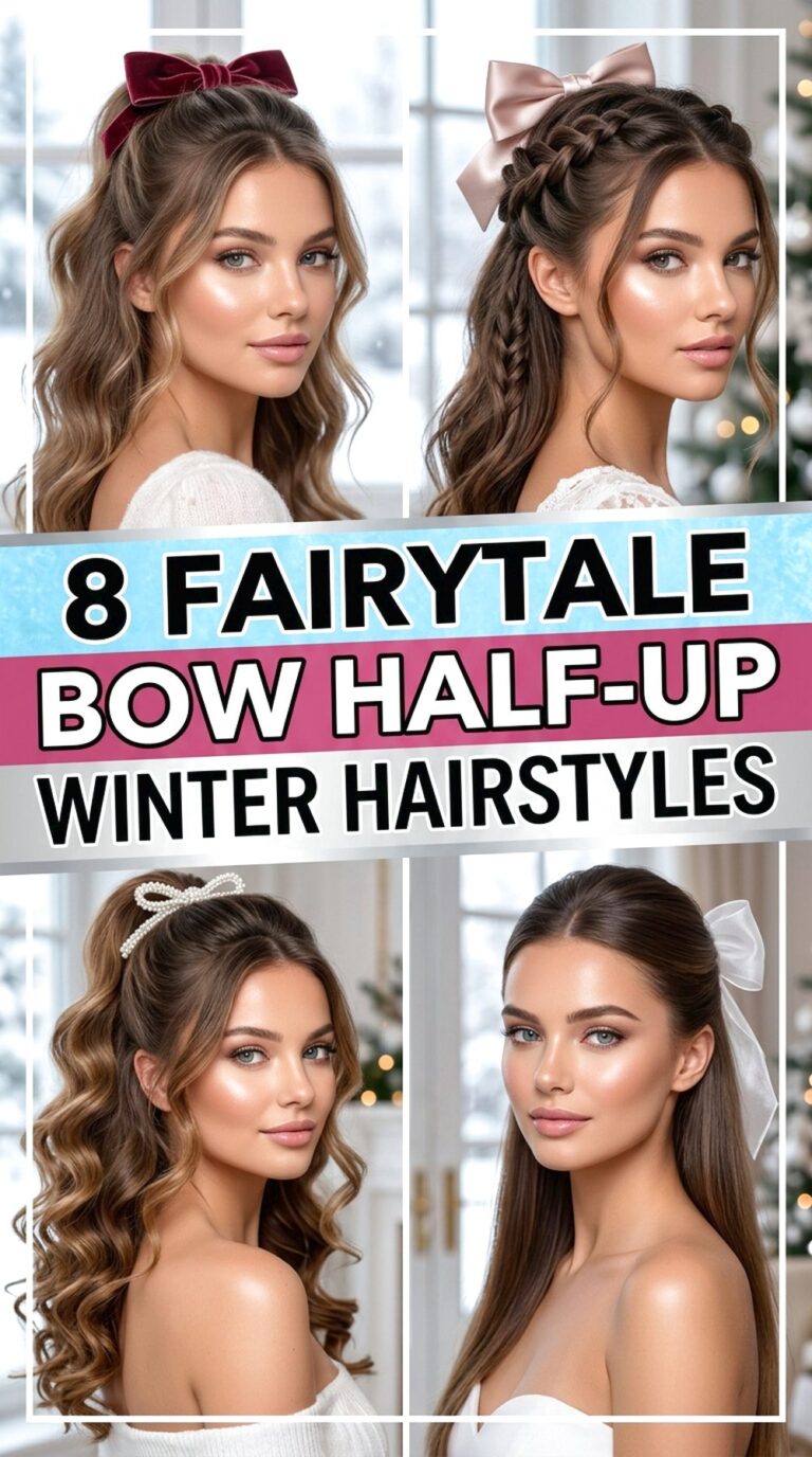 Fairytale Bow Half-Up Winter Hairstyles