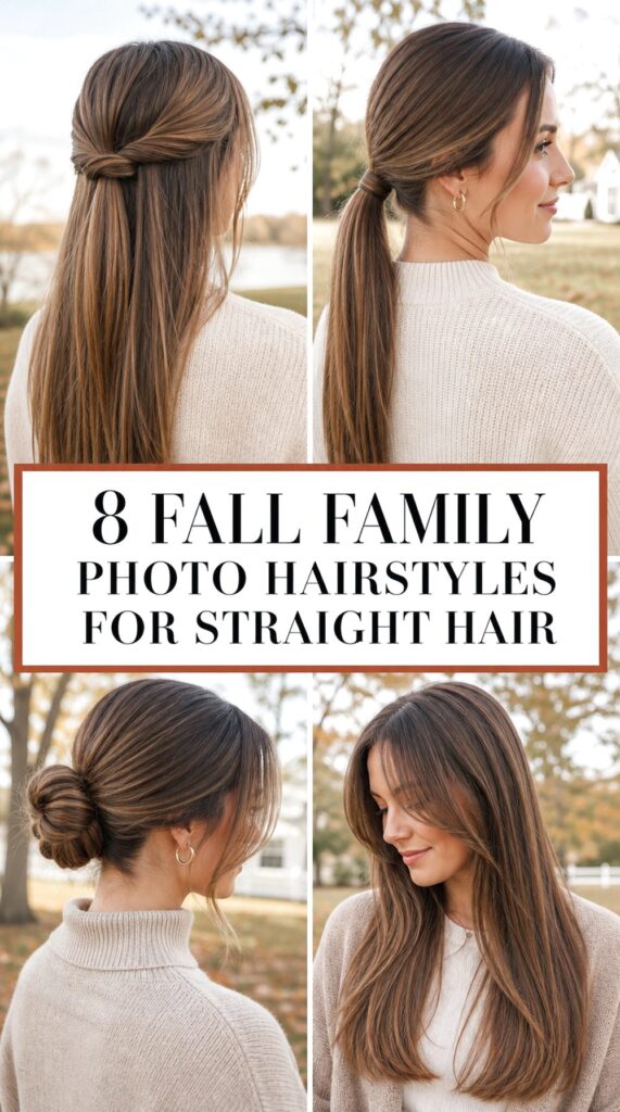 Fall Family Photo Hairstyles For Straight Hair