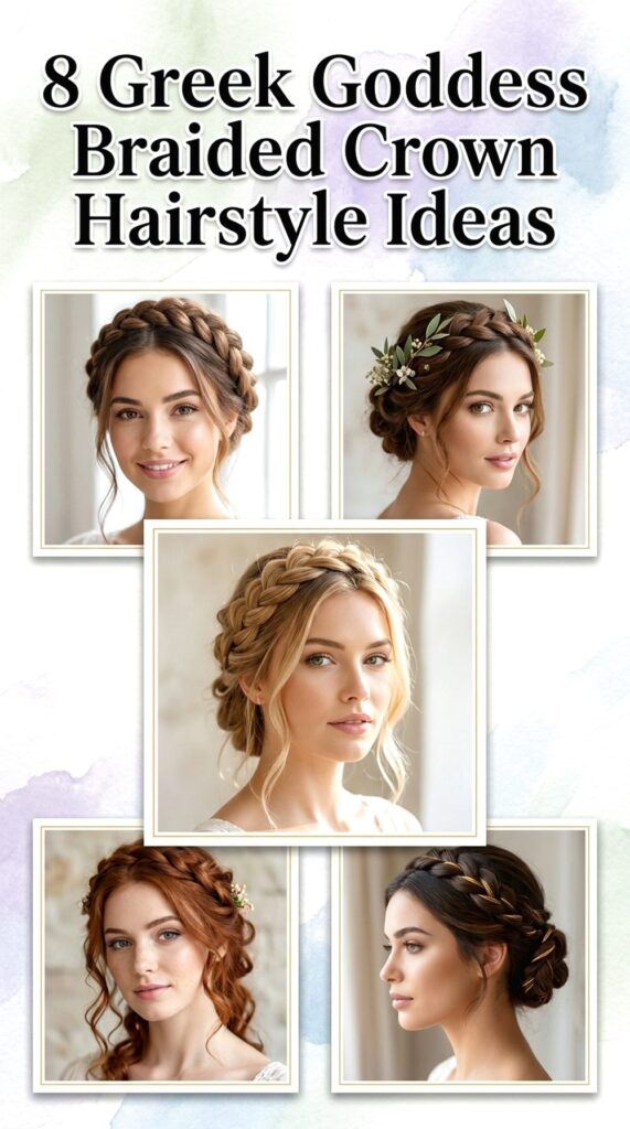 Greek Goddess Braided Crown Hairstyle Ideas