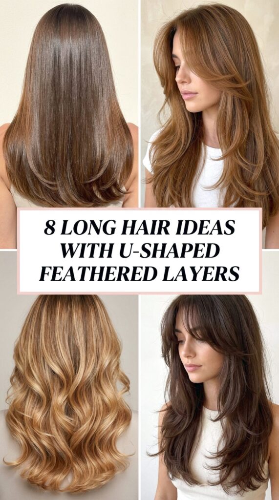 Long Hair Ideas With U-Shaped Feathered Layers
