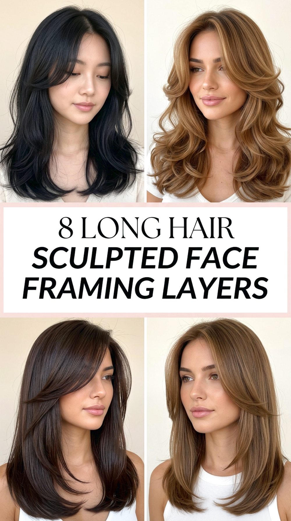 Long Hair Sculpted Face Framing Layers