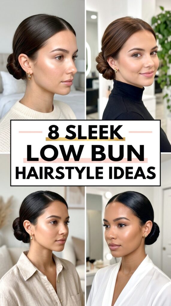 Sleek Low Bun Hairstyle Ideas