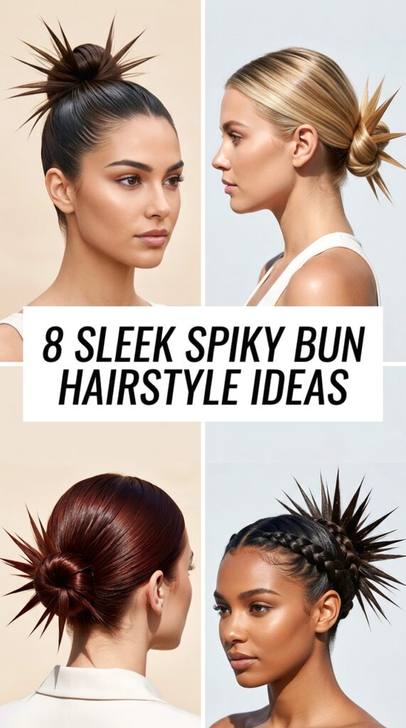 Sleek Spiky Bun Hairstyle Ideas