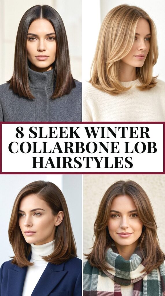 Sleek Winter Collarbone Lob Hairstyles