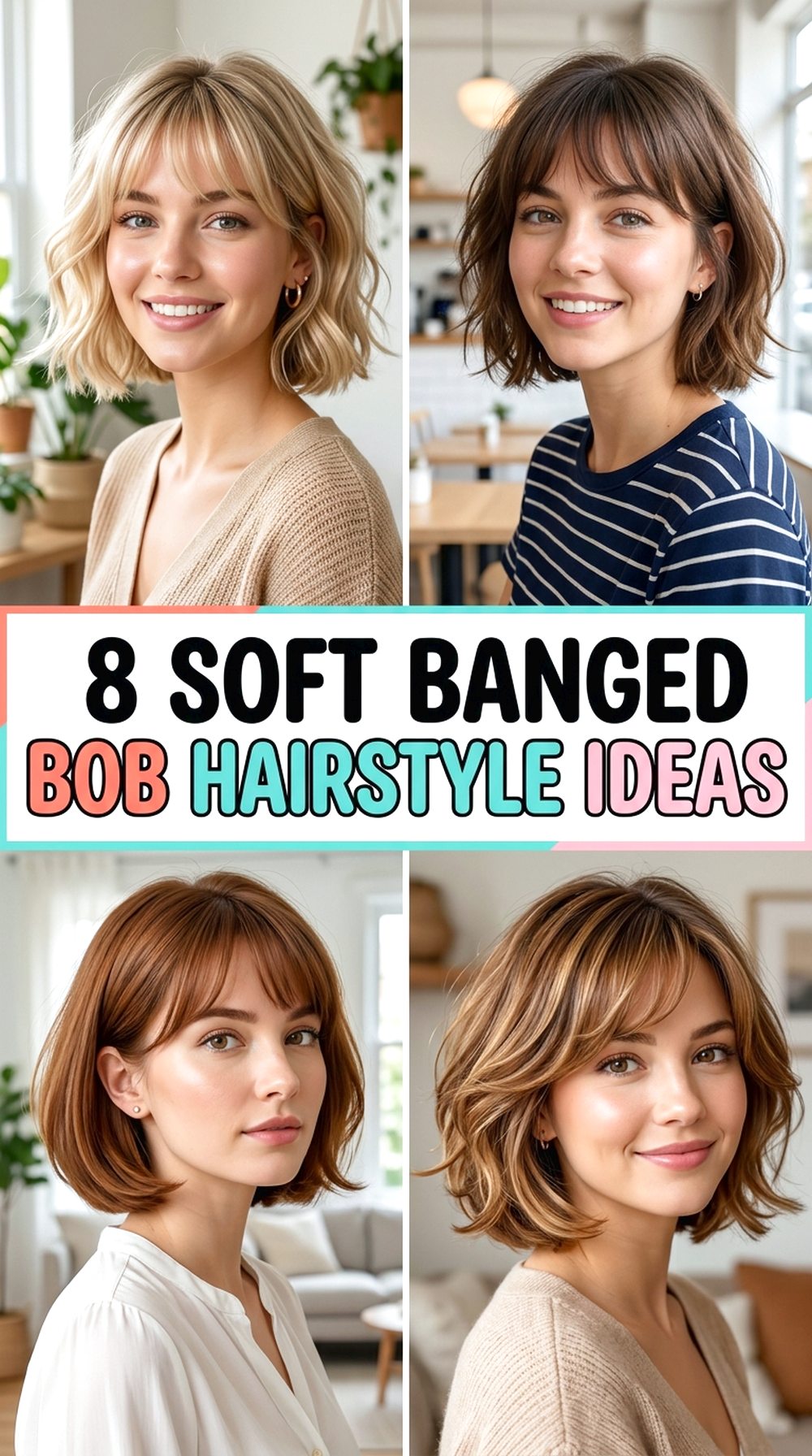 Soft Banged Bob Hairstyle Ideas