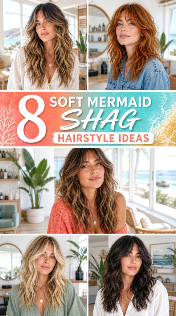 Soft Mermaid Shag Hairstyle Ideas