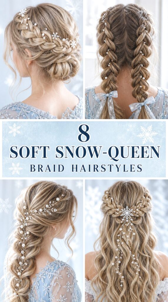 Soft Snow-Queen Braid Hairstyles