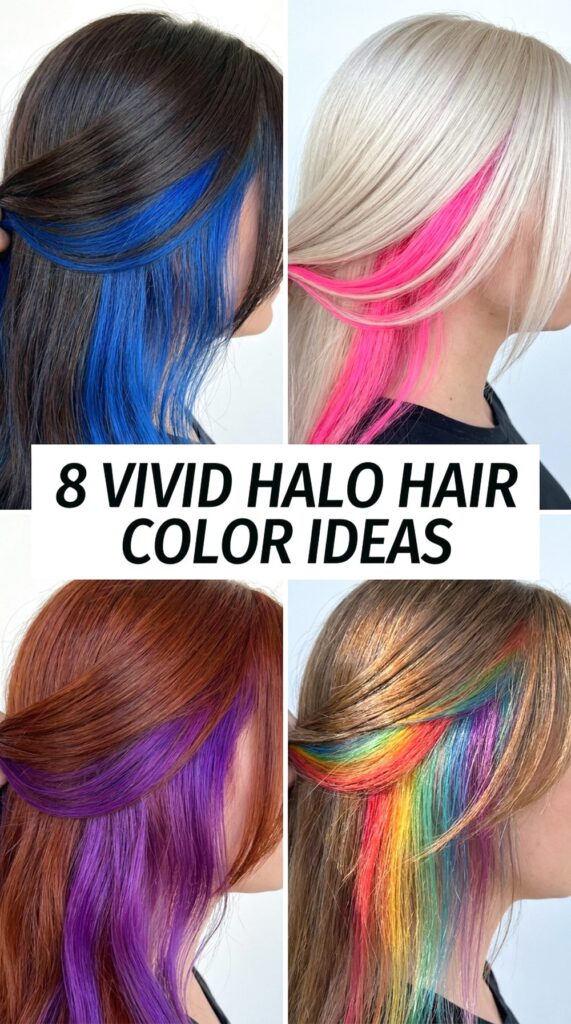 Vivid Halo Hair Color Ideas