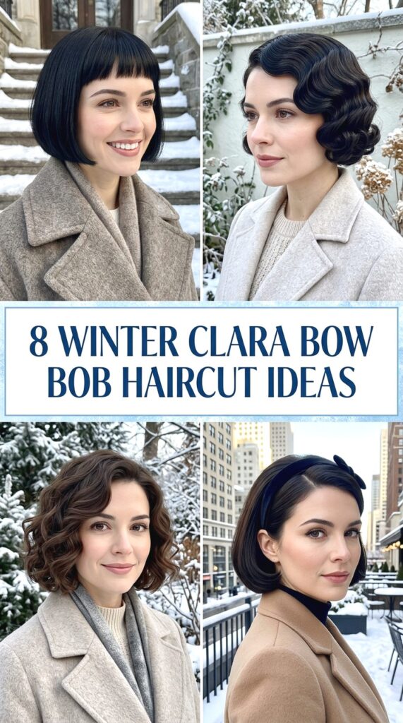 Winter Clara Bow Bob Haircut Ideas