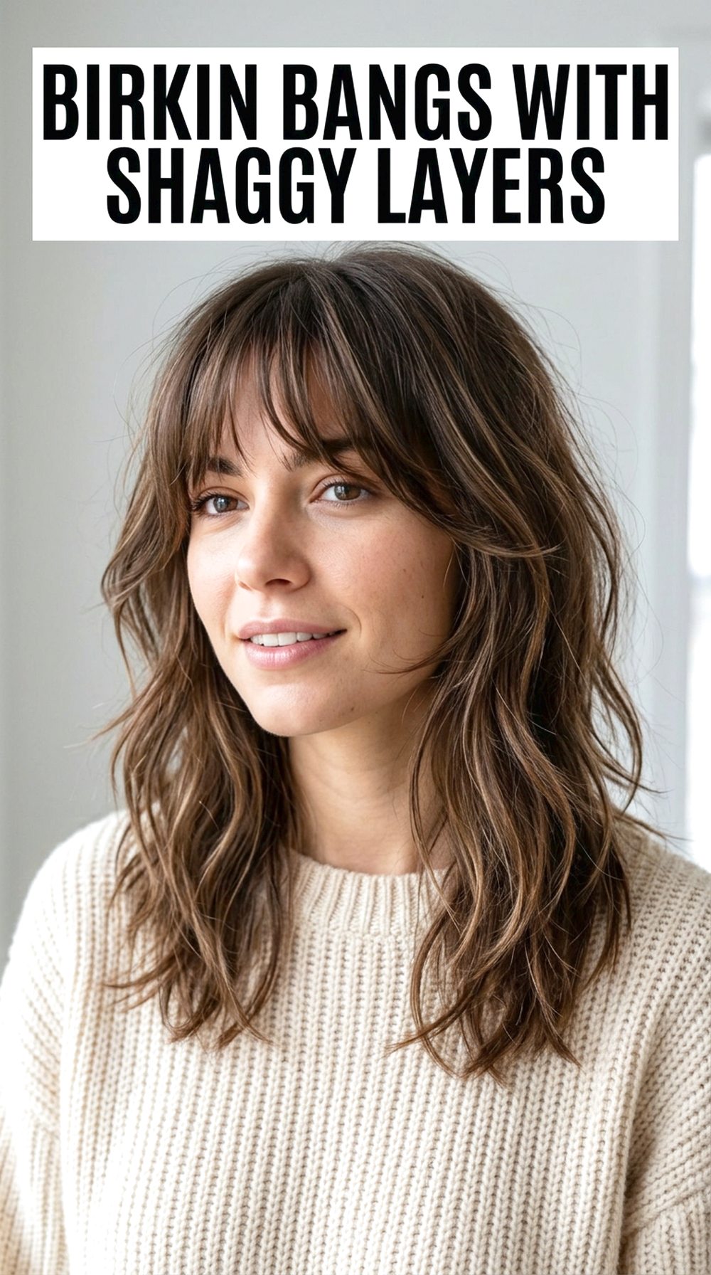 Birkin Bangs With Shaggy Layers