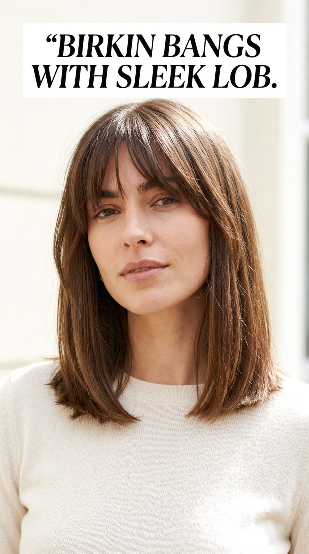Birkin Bangs With Sleek Lob