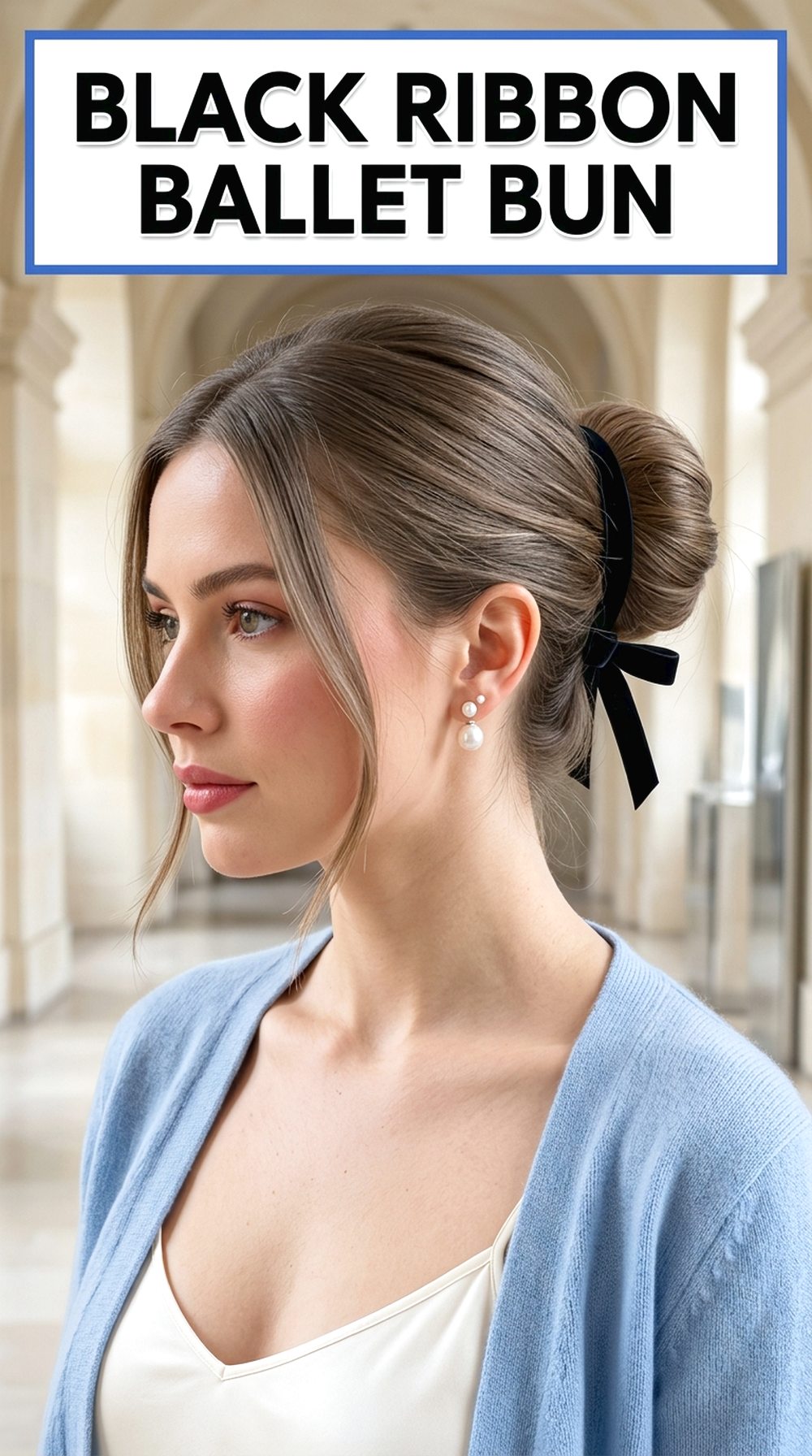 Black Ribbon Ballet Bun