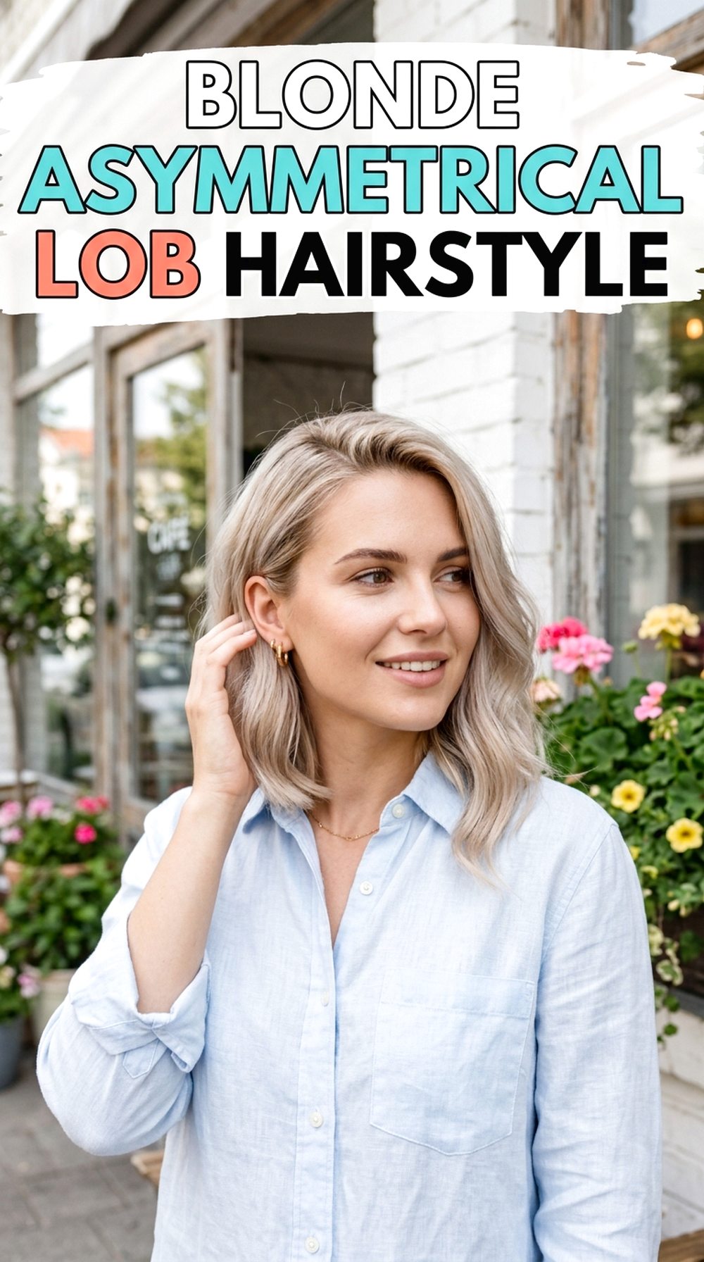 Blonde Asymmetrical Lob