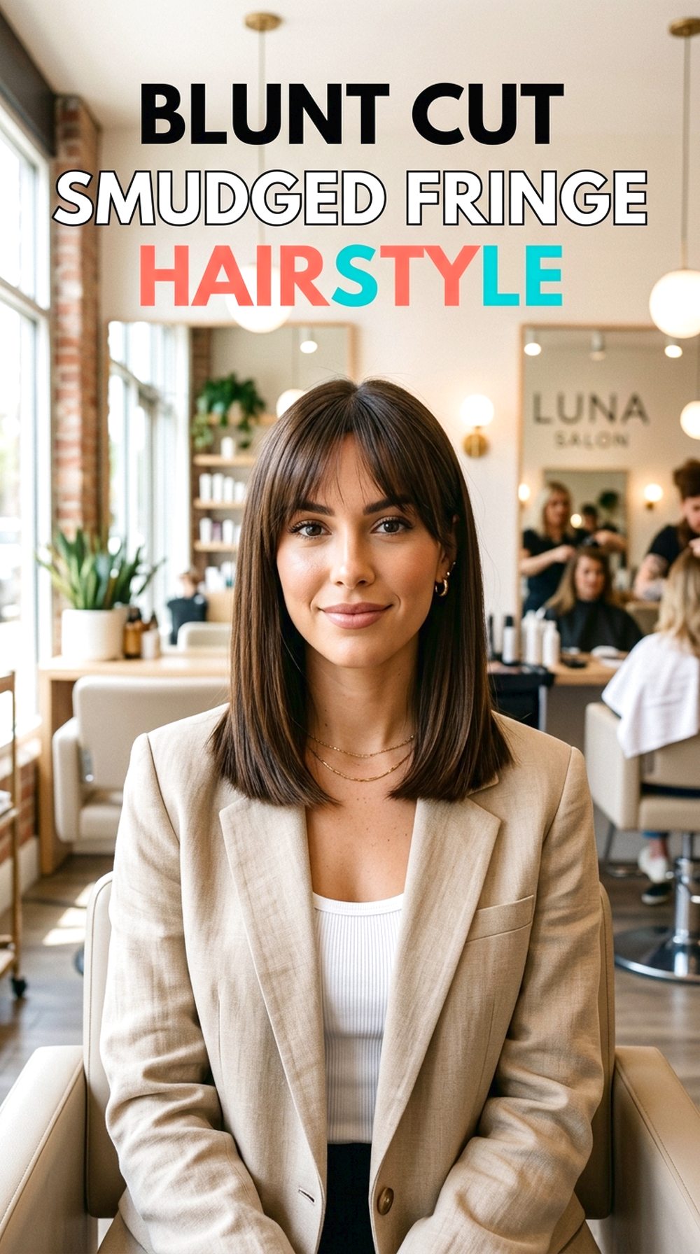 Blunt Cut Smudged Fringe