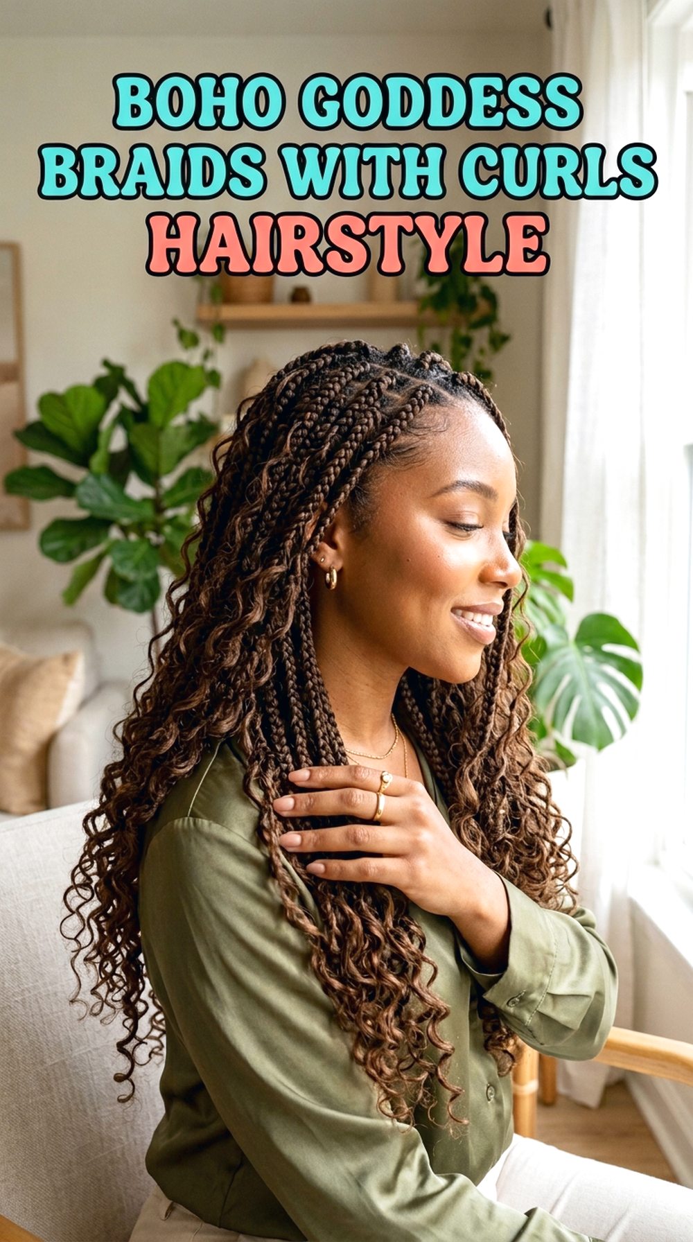 Boho Goddess Braids With Curls