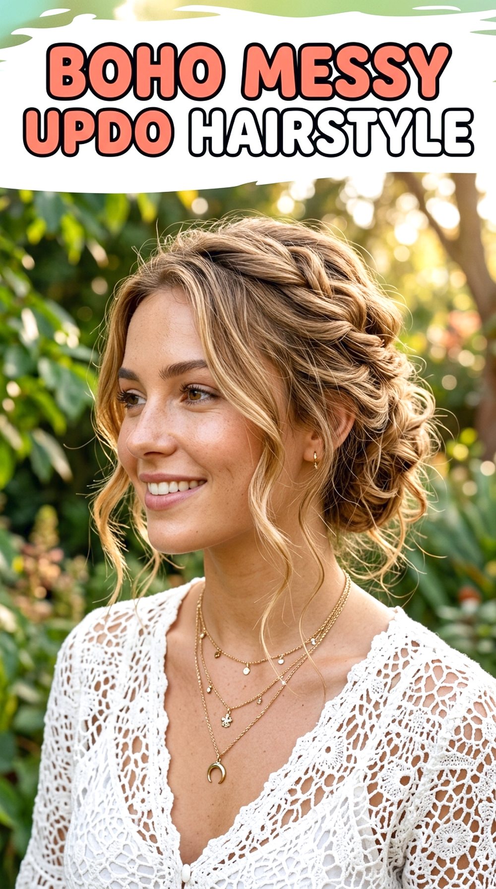 Boho Messy Updo Hairstyle
