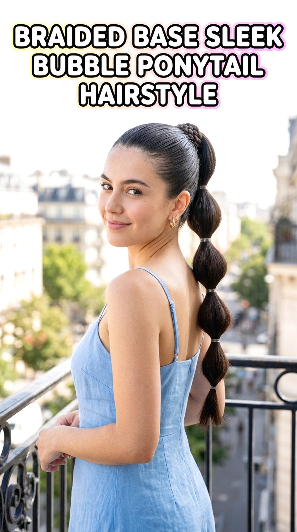 Braided Base Sleek Bubble Ponytail