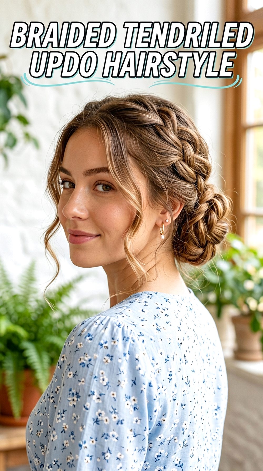 Braided Tendriled Updo