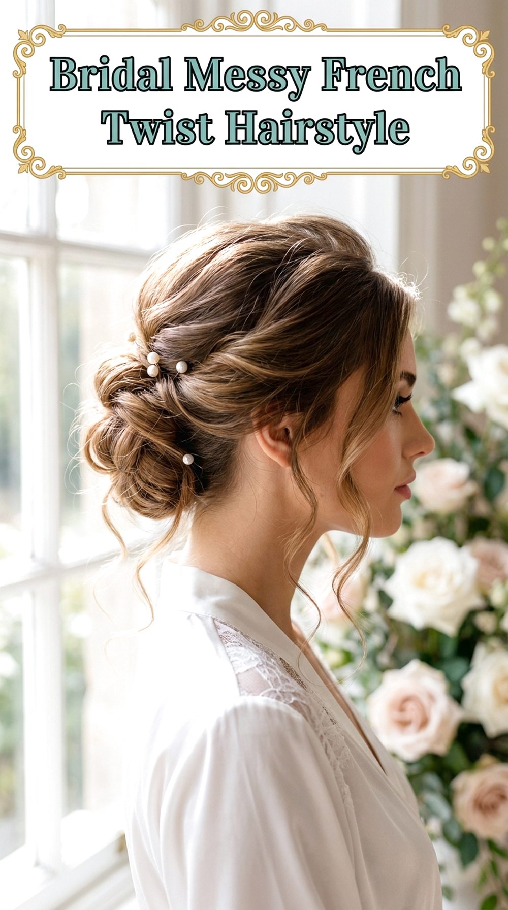 Bridal Messy French Twist
