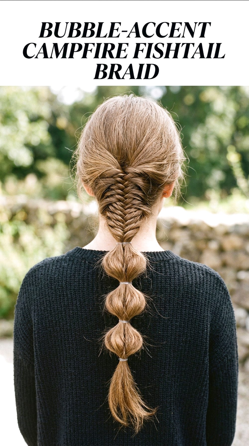 Bubble-Accent Campfire Fishtail Braid