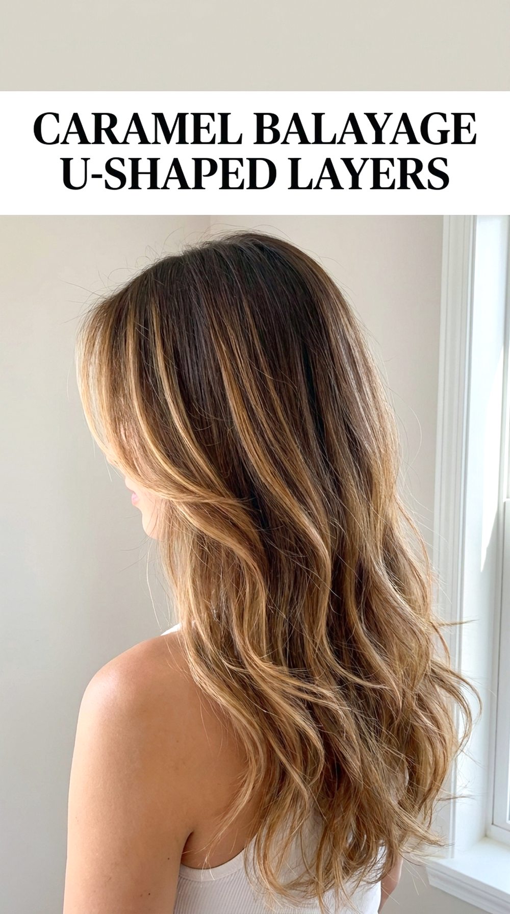 Caramel Balayage U-Shaped Layers