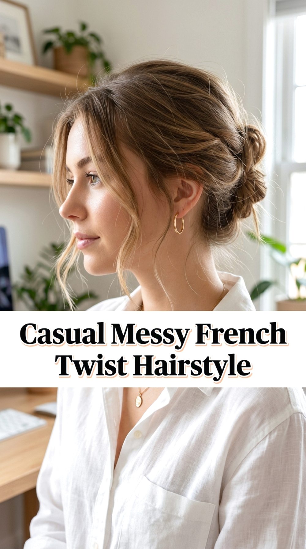Casual Messy French Twist