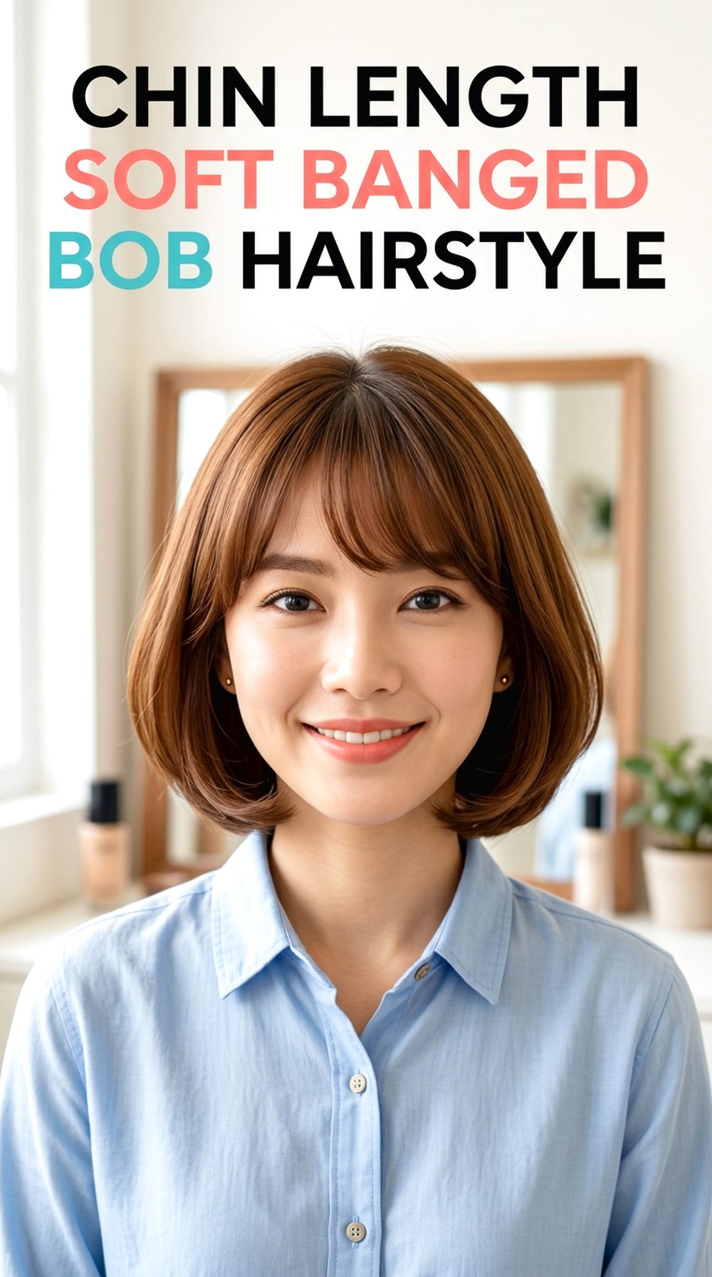 Chin Length Soft Banged Bob